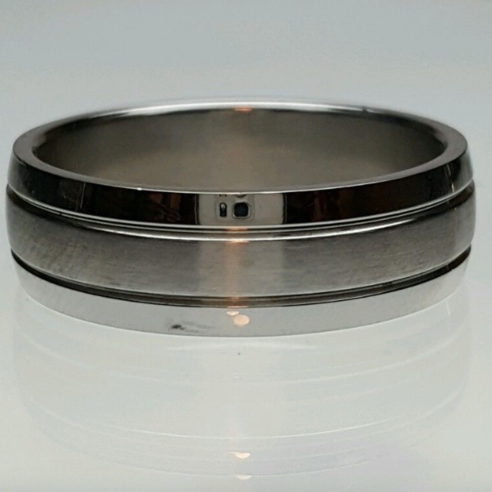 Men's Stainless Steel Band Ring Size  12 - Picture 3 of 7